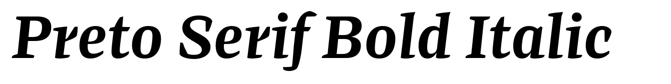 Preto Serif Bold Italic